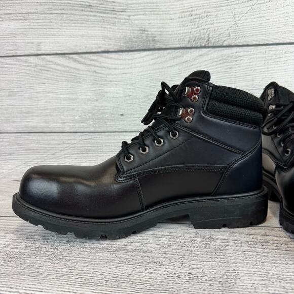 Brahma Men\'s Black Steel Toe Leather Heavy Duty Work Boots Size 14W main image 5